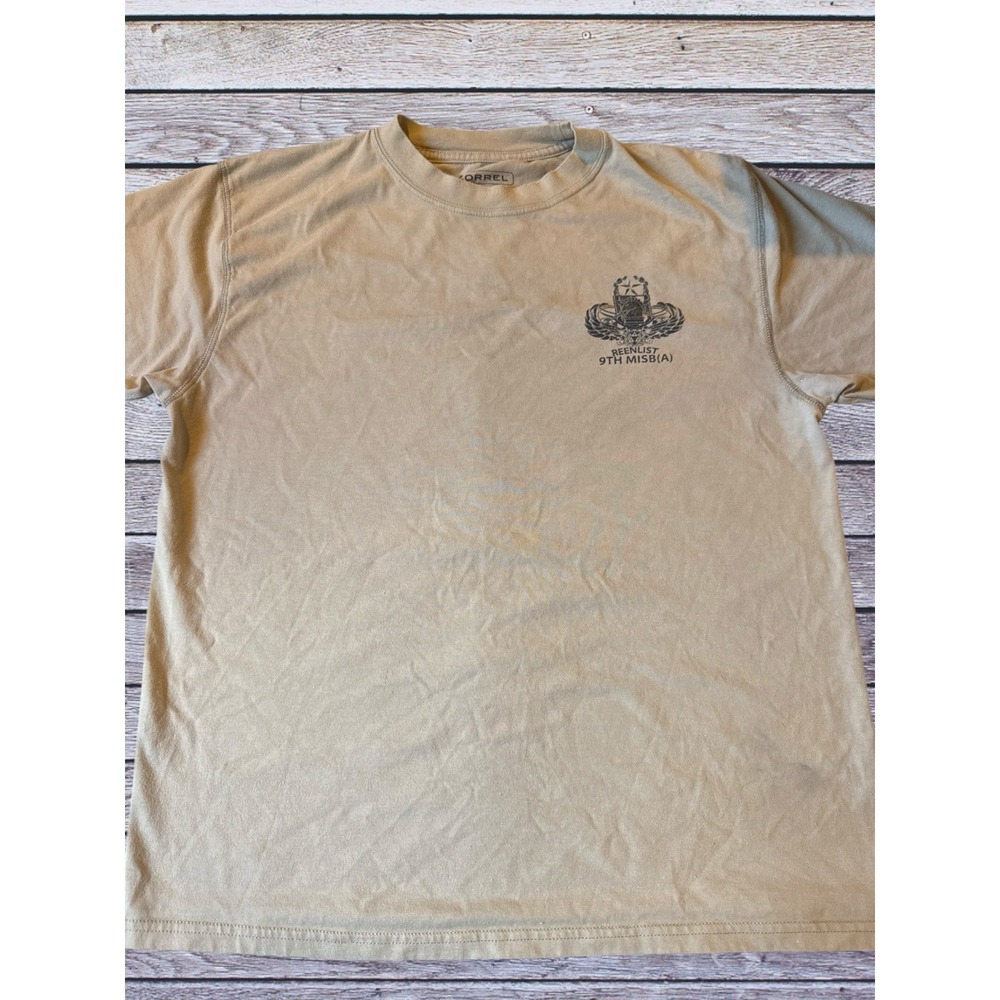 Men's Vintage Special Forces Army 9th MISB Tan T-Shirt Zorrel Sz M